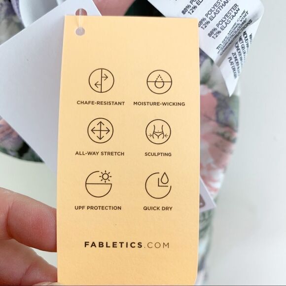 Fabletics Salar Floral Power Hold Active Leggings NWT XS Pink Gray - Picture 8 of 12